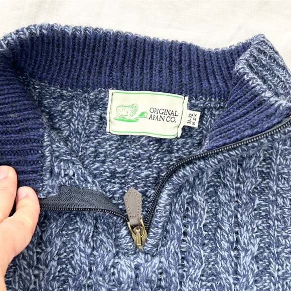 Aran Blue Cable Knit Sweater - Picture 8 of 10